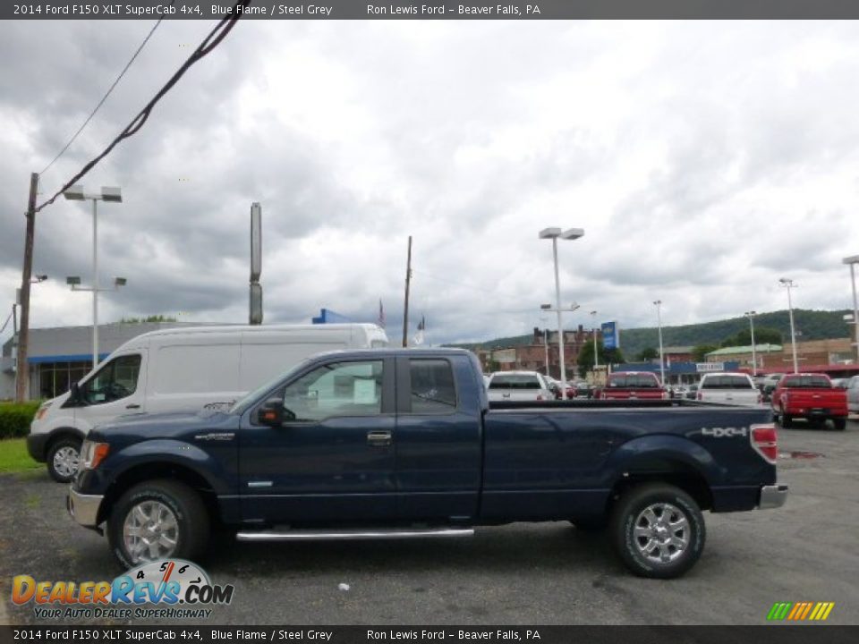 2014 Ford F150 XLT SuperCab 4x4 Blue Flame / Steel Grey Photo #5