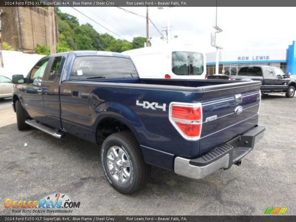 2014 Ford F150 XLT SuperCab 4x4 Blue Flame / Steel Grey Photo #6
