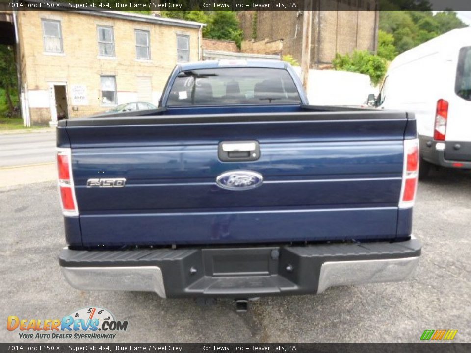 2014 Ford F150 XLT SuperCab 4x4 Blue Flame / Steel Grey Photo #7