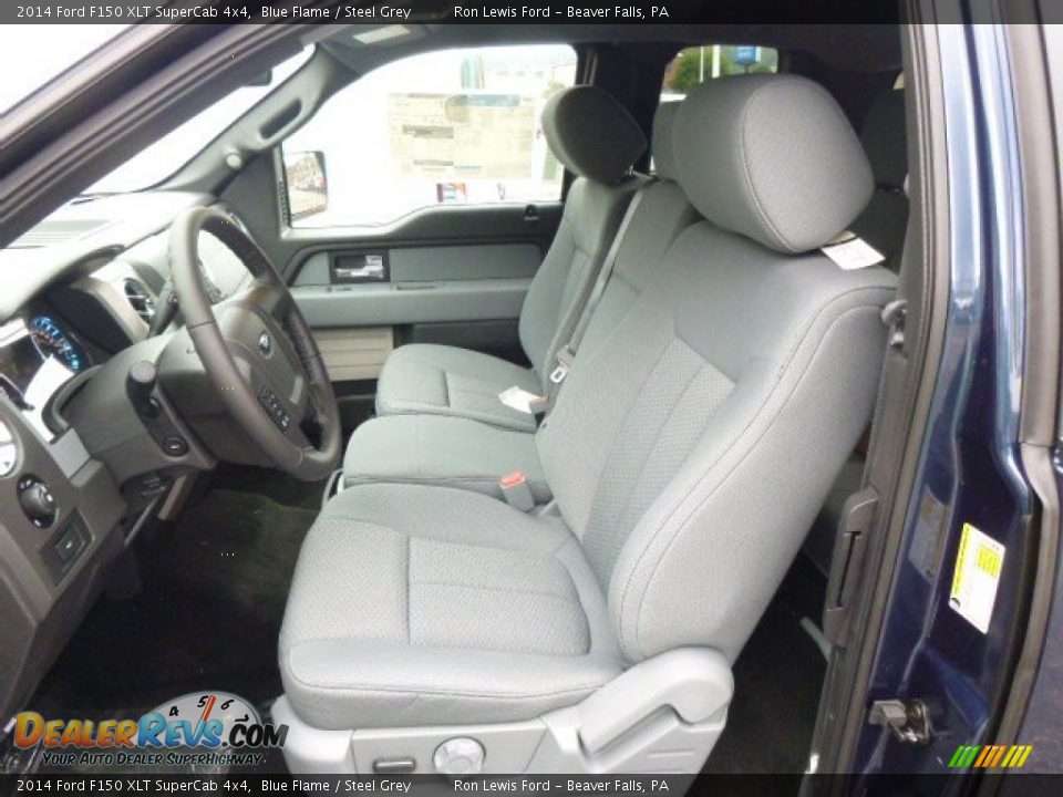 2014 Ford F150 XLT SuperCab 4x4 Blue Flame / Steel Grey Photo #10