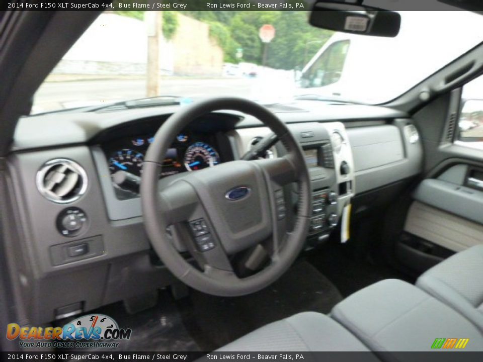2014 Ford F150 XLT SuperCab 4x4 Blue Flame / Steel Grey Photo #13