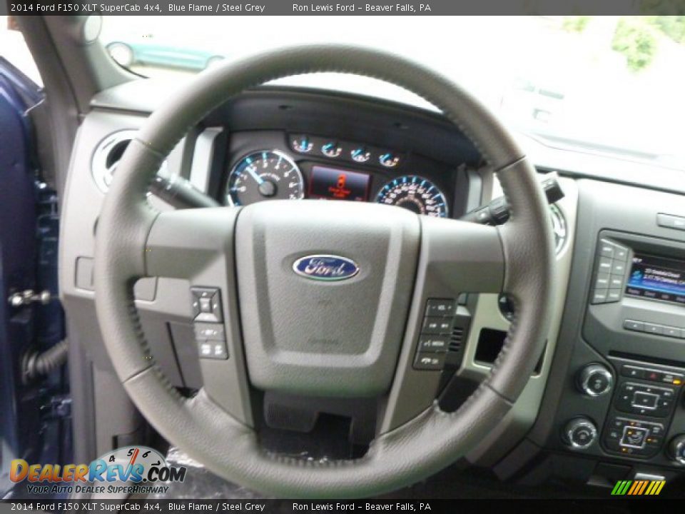2014 Ford F150 XLT SuperCab 4x4 Blue Flame / Steel Grey Photo #19