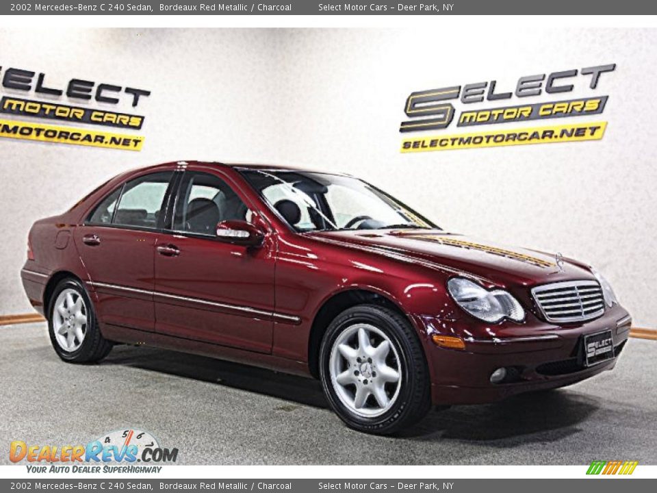 2002 Mercedes-Benz C 240 Sedan Bordeaux Red Metallic / Charcoal Photo #3