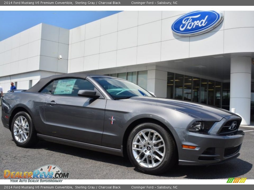 2014 Ford Mustang V6 Premium Convertible Sterling Gray / Charcoal Black Photo #1