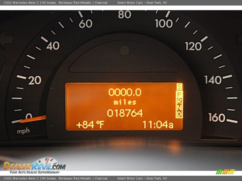 2002 Mercedes-Benz C 240 Sedan Bordeaux Red Metallic / Charcoal Photo #12