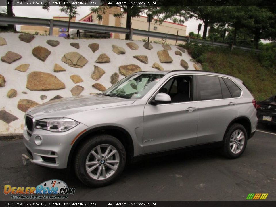 2014 BMW X5 xDrive35i Glacier Silver Metallic / Black Photo #1