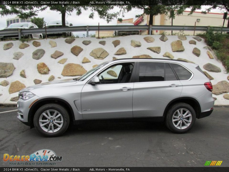 2014 BMW X5 xDrive35i Glacier Silver Metallic / Black Photo #2