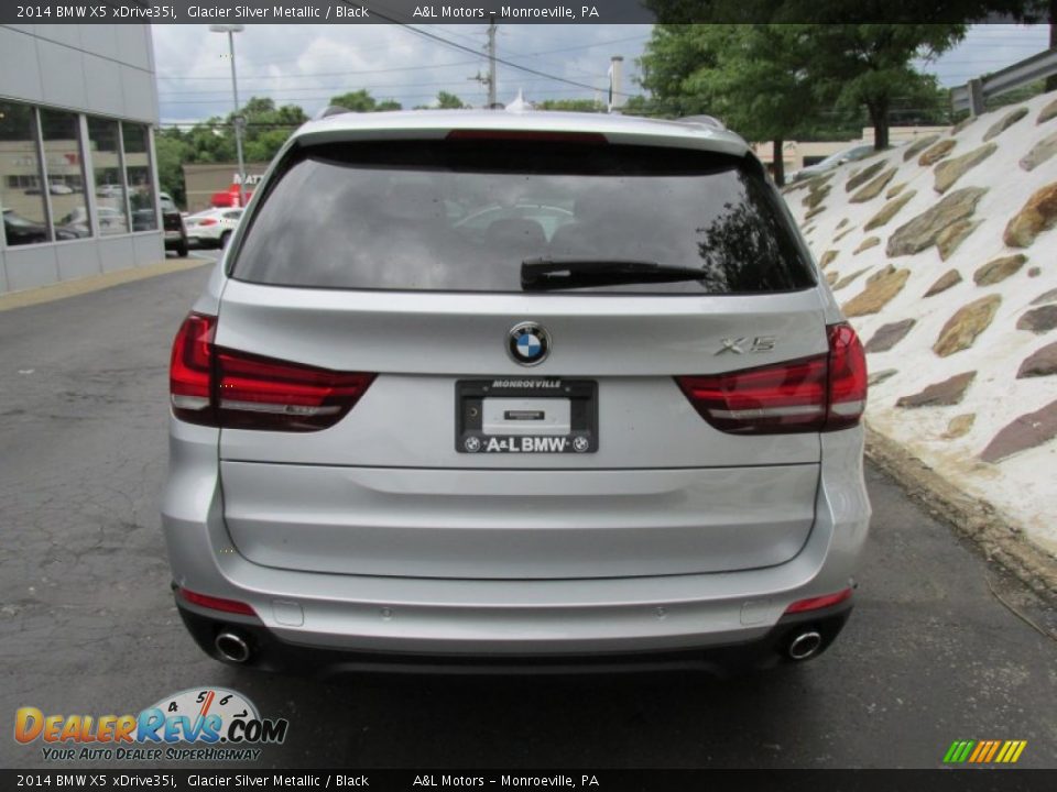 2014 BMW X5 xDrive35i Glacier Silver Metallic / Black Photo #5