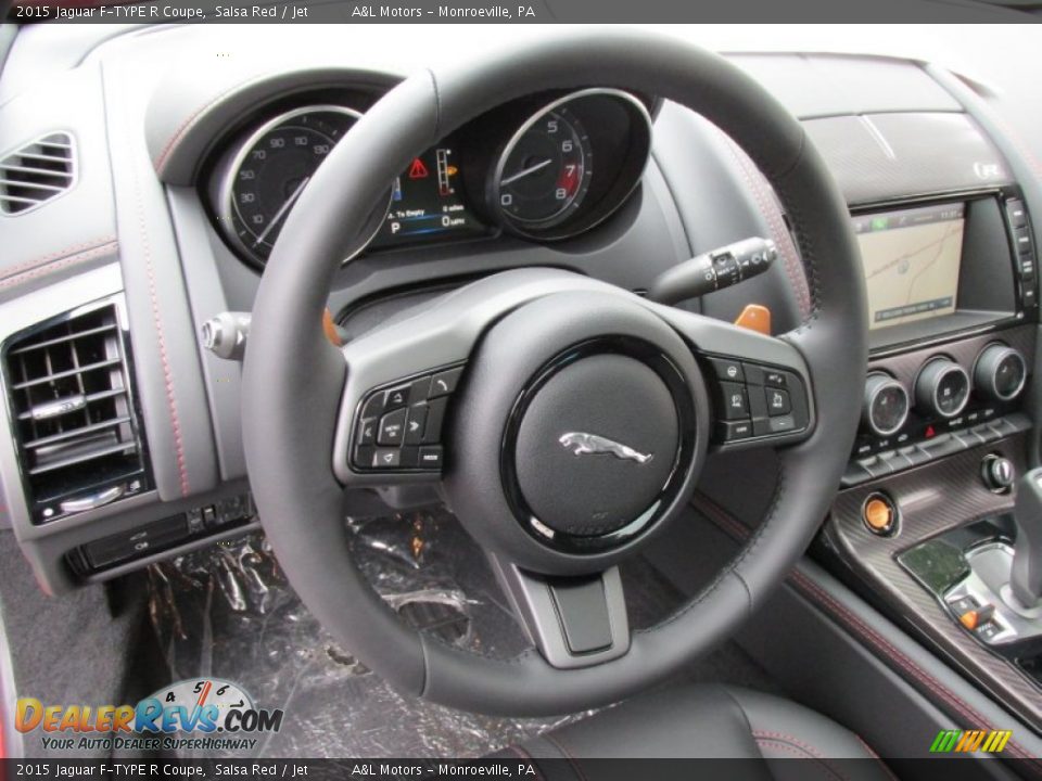 2015 Jaguar F-TYPE R Coupe Steering Wheel Photo #13