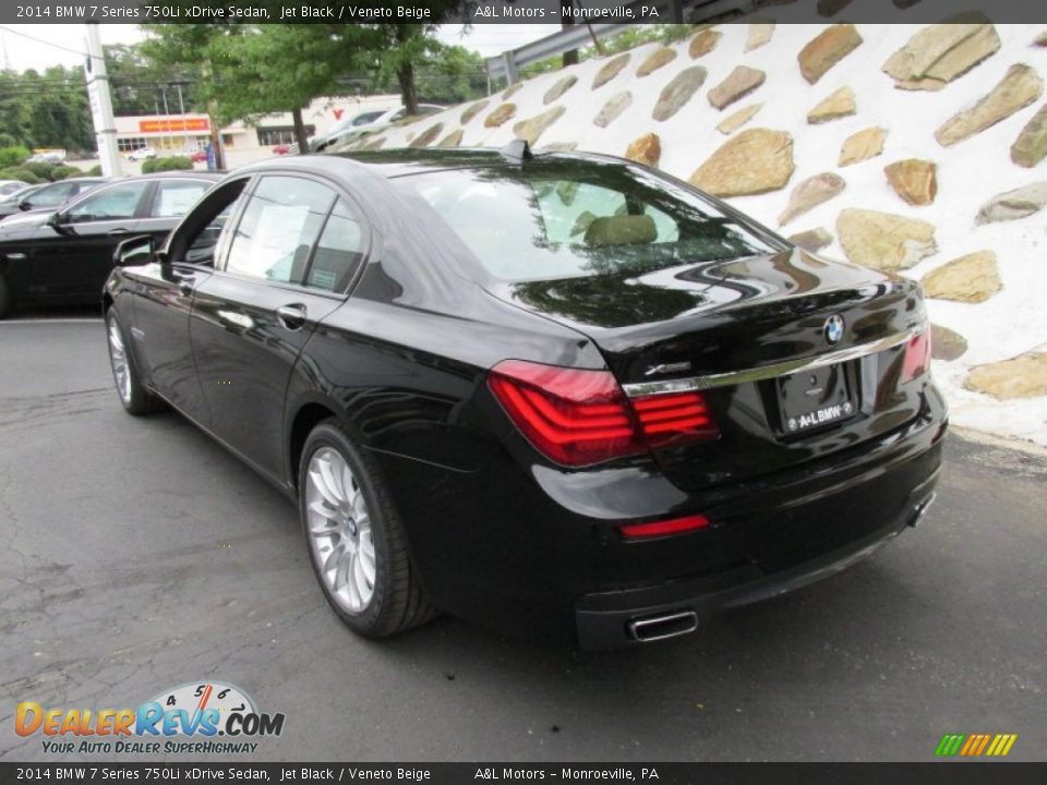 2014 BMW 7 Series 750Li xDrive Sedan Jet Black / Veneto Beige Photo #4