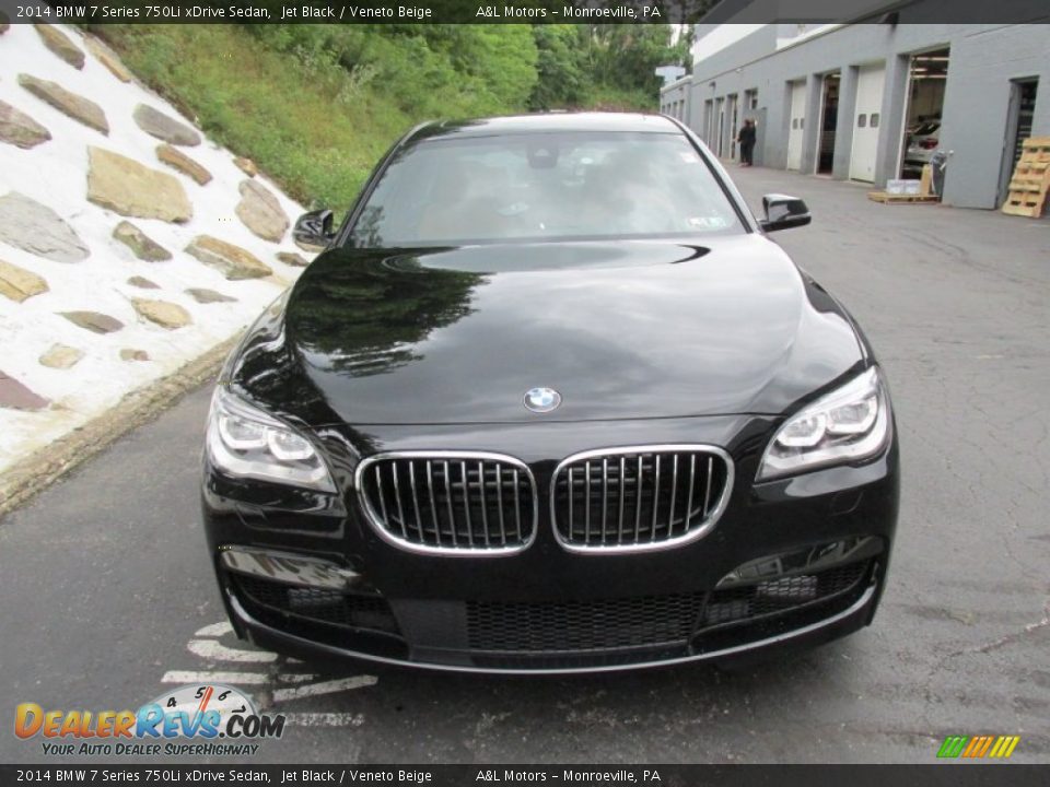 2014 BMW 7 Series 750Li xDrive Sedan Jet Black / Veneto Beige Photo #8