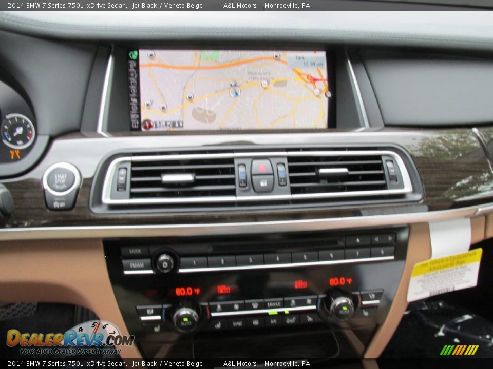 2014 BMW 7 Series 750Li xDrive Sedan Jet Black / Veneto Beige Photo #15