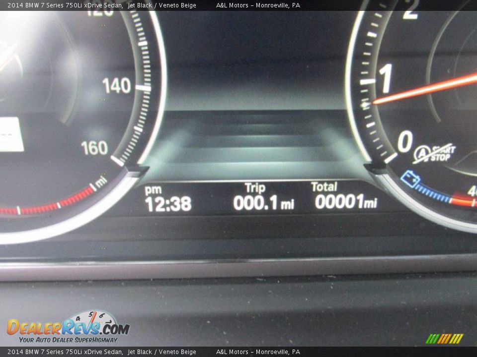 2014 BMW 7 Series 750Li xDrive Sedan Jet Black / Veneto Beige Photo #20