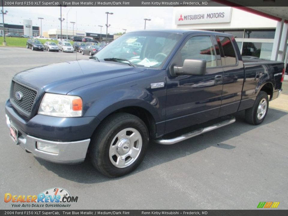2004 Ford F150 XLT SuperCab True Blue Metallic / Medium/Dark Flint Photo #3