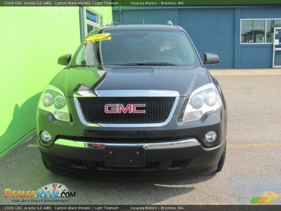 2008 GMC Acadia SLE AWD Carbon Black Metallic / Light Titanium Photo #8