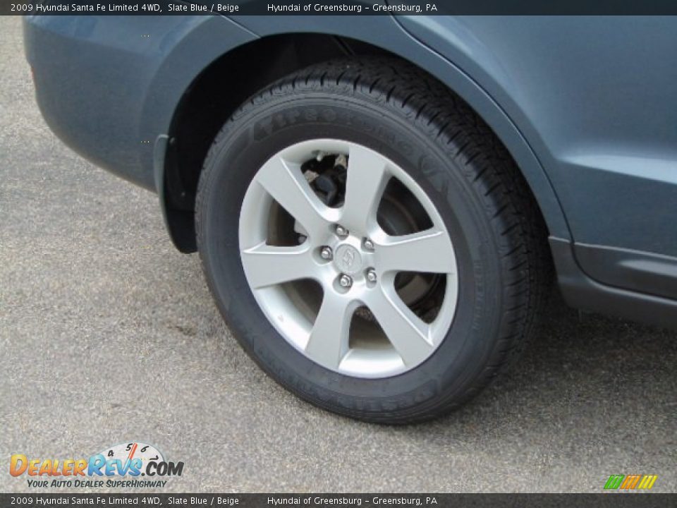 2009 Hyundai Santa Fe Limited 4WD Slate Blue / Beige Photo #3