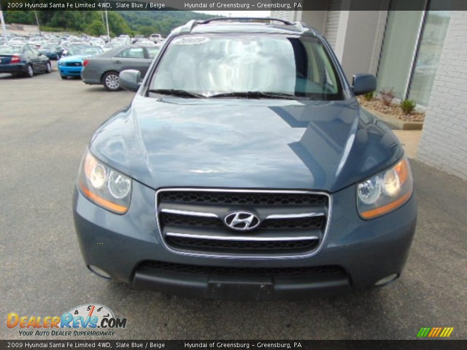 2009 Hyundai Santa Fe Limited 4WD Slate Blue / Beige Photo #5
