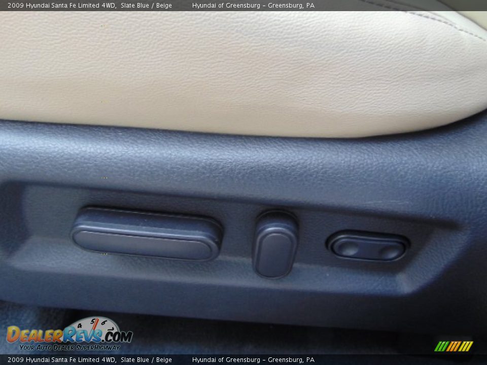 2009 Hyundai Santa Fe Limited 4WD Slate Blue / Beige Photo #15