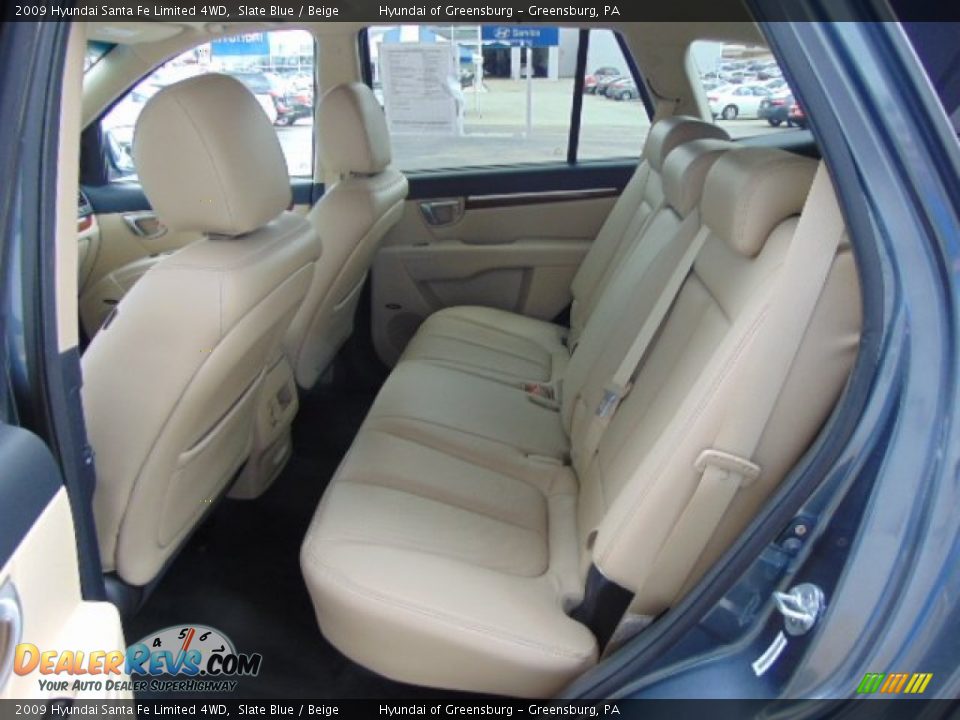 2009 Hyundai Santa Fe Limited 4WD Slate Blue / Beige Photo #21