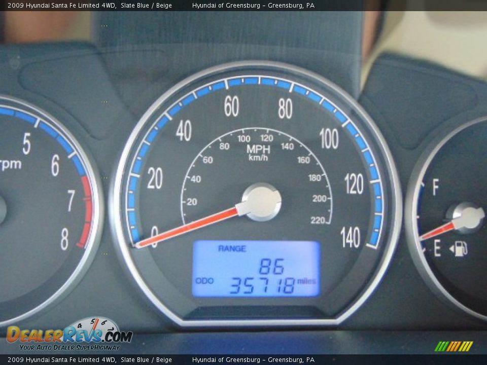 2009 Hyundai Santa Fe Limited 4WD Slate Blue / Beige Photo #27