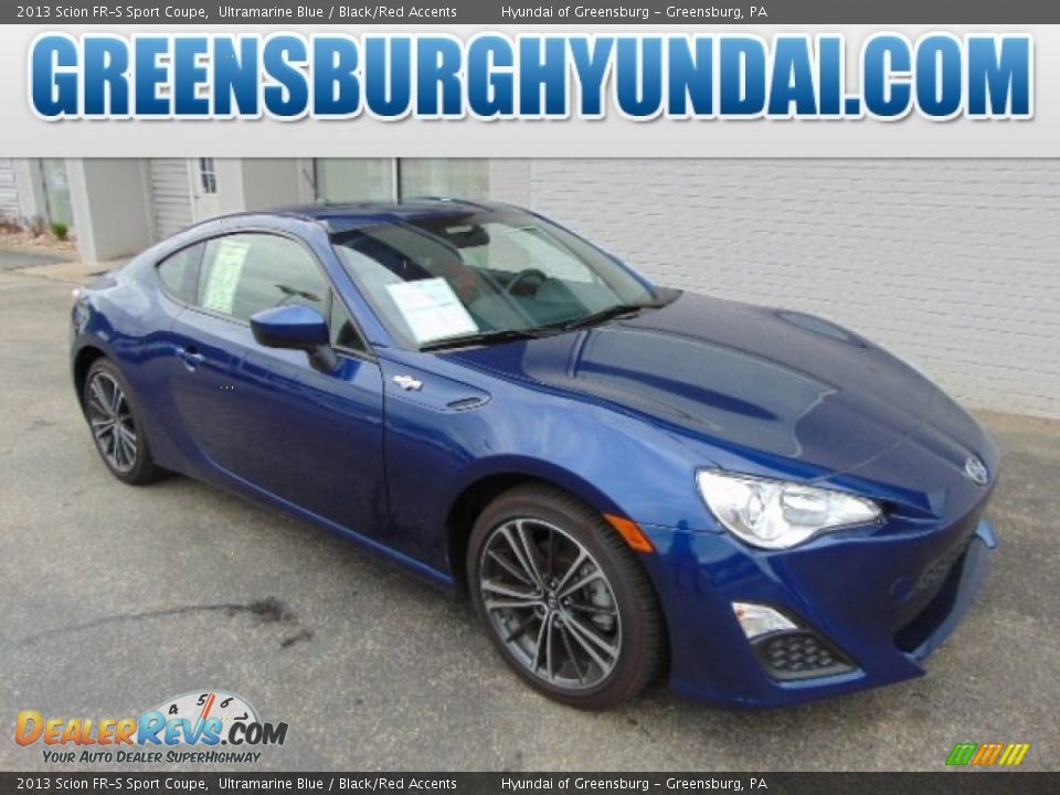 2013 Scion FR-S Sport Coupe Ultramarine Blue / Black/Red Accents Photo #1