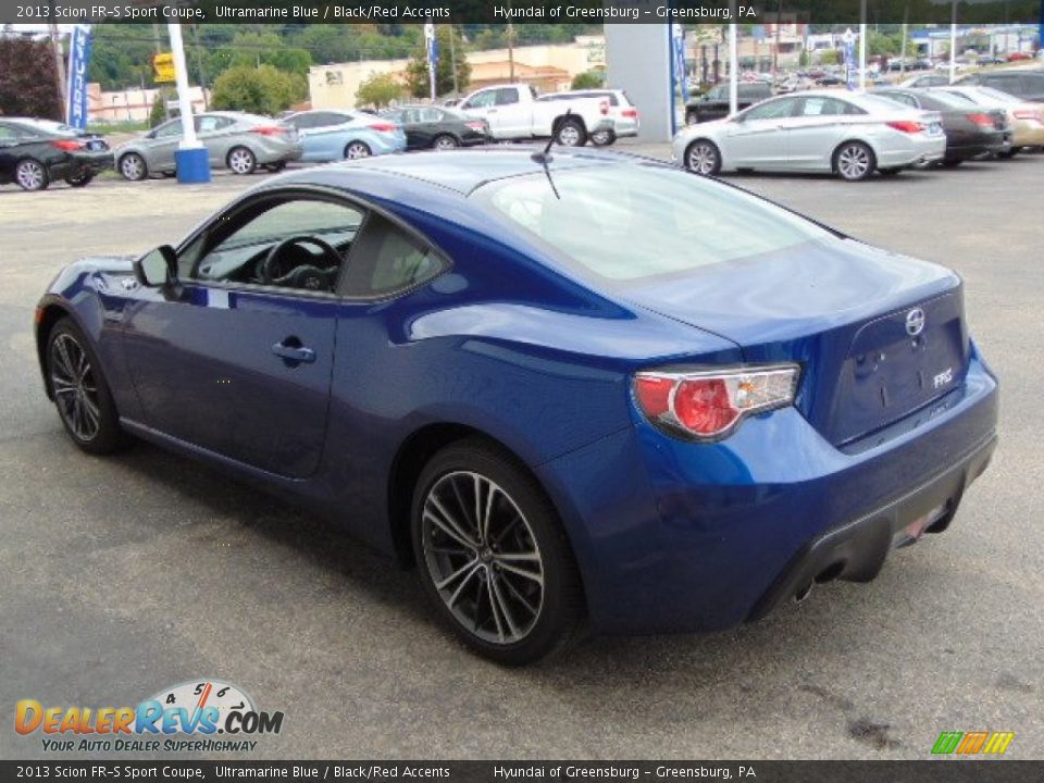 2013 Scion FR-S Sport Coupe Ultramarine Blue / Black/Red Accents Photo #6