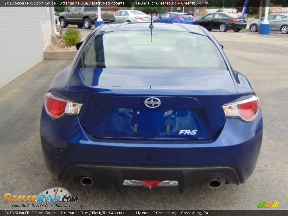 2013 Scion FR-S Sport Coupe Ultramarine Blue / Black/Red Accents Photo #7