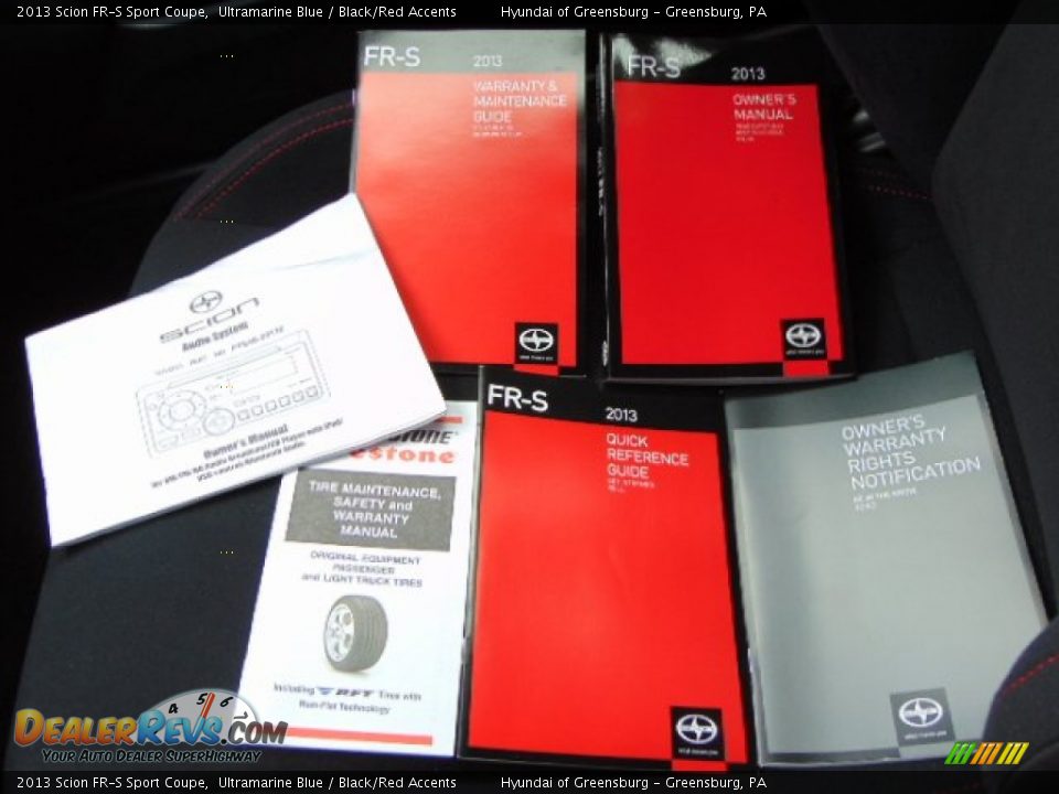 2013 Scion FR-S Sport Coupe Ultramarine Blue / Black/Red Accents Photo #23