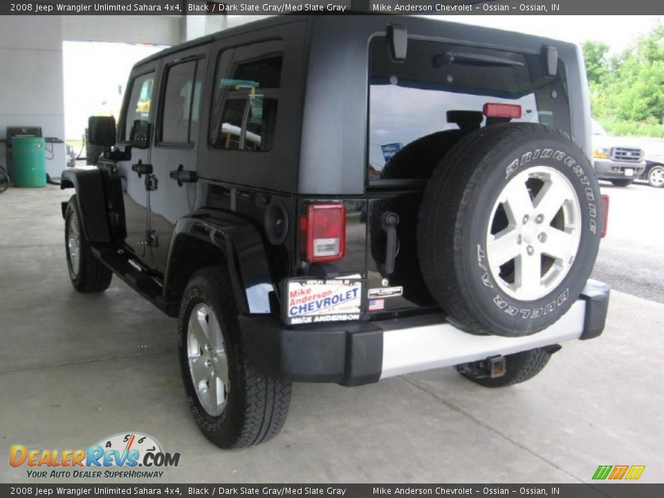 2008 Jeep Wrangler Unlimited Sahara 4x4 Black / Dark Slate Gray/Med Slate Gray Photo #3
