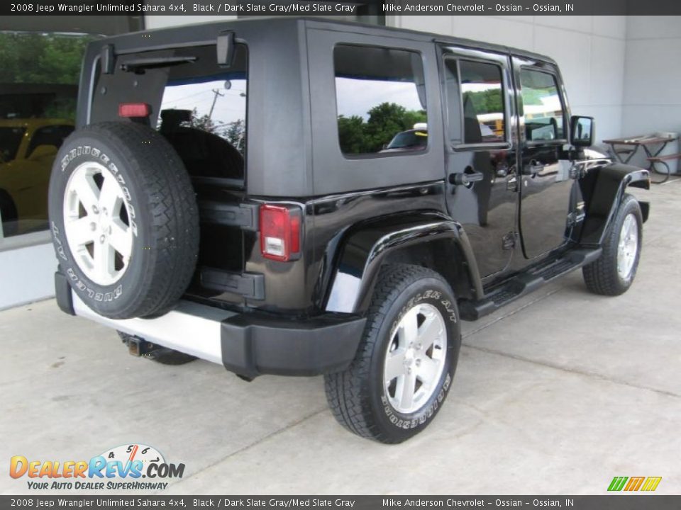 2008 Jeep Wrangler Unlimited Sahara 4x4 Black / Dark Slate Gray/Med Slate Gray Photo #21