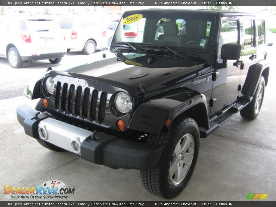 2008 Jeep Wrangler Unlimited Sahara 4x4 Black / Dark Slate Gray/Med Slate Gray Photo #30