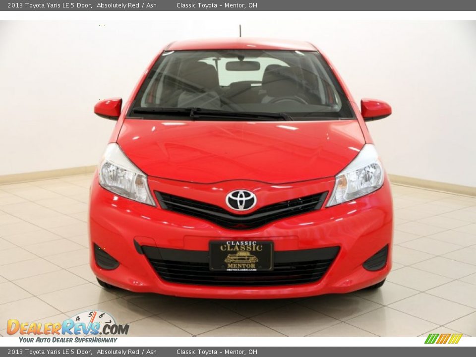 2013 Toyota Yaris LE 5 Door Absolutely Red / Ash Photo #2