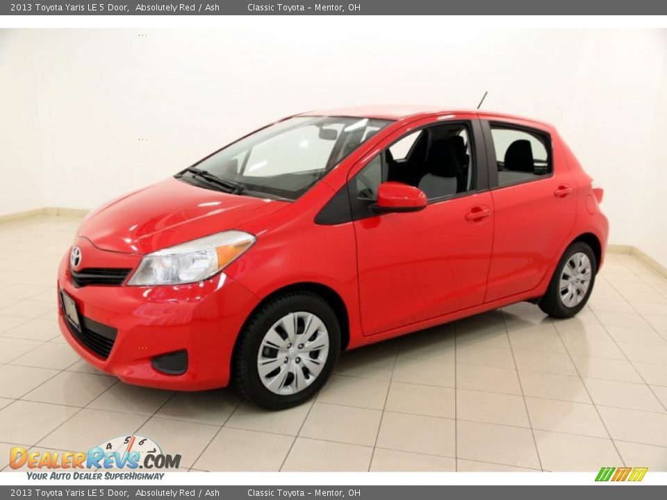 2013 Toyota Yaris LE 5 Door Absolutely Red / Ash Photo #3