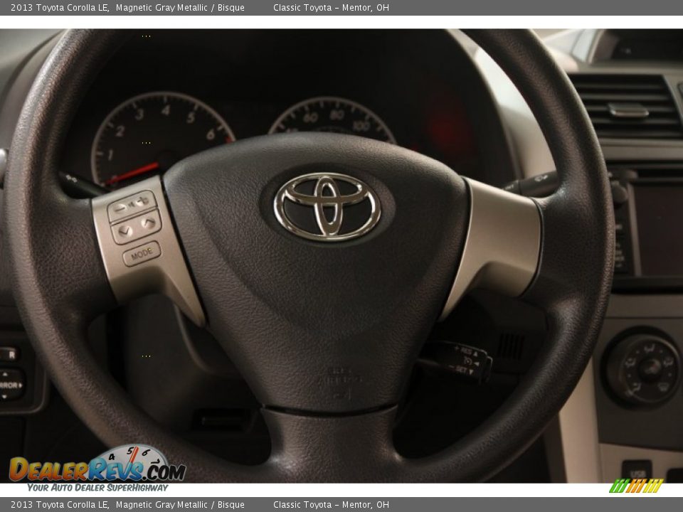 2013 Toyota Corolla LE Magnetic Gray Metallic / Bisque Photo #6