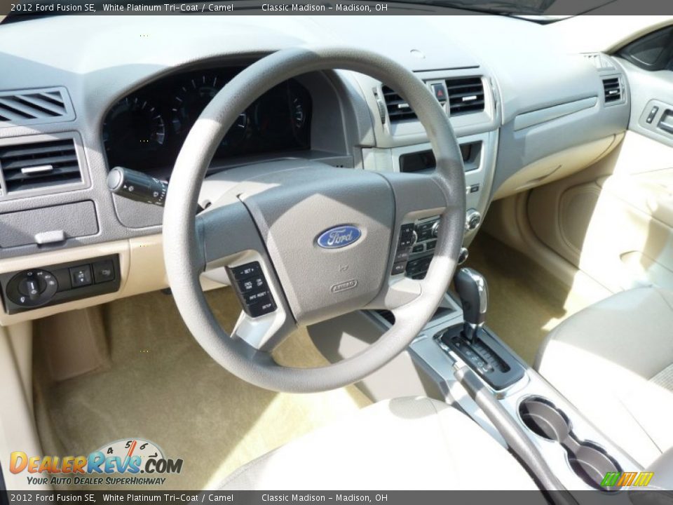 2012 Ford Fusion SE White Platinum Tri-Coat / Camel Photo #5