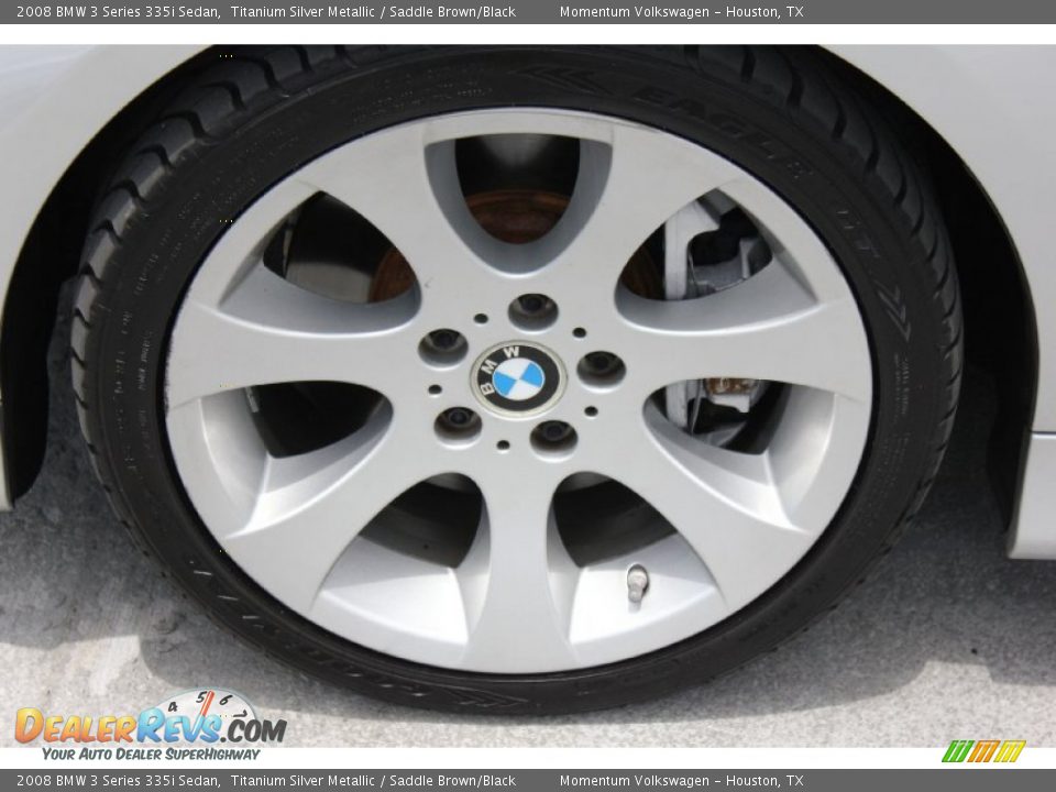 2008 BMW 3 Series 335i Sedan Titanium Silver Metallic / Saddle Brown/Black Photo #4