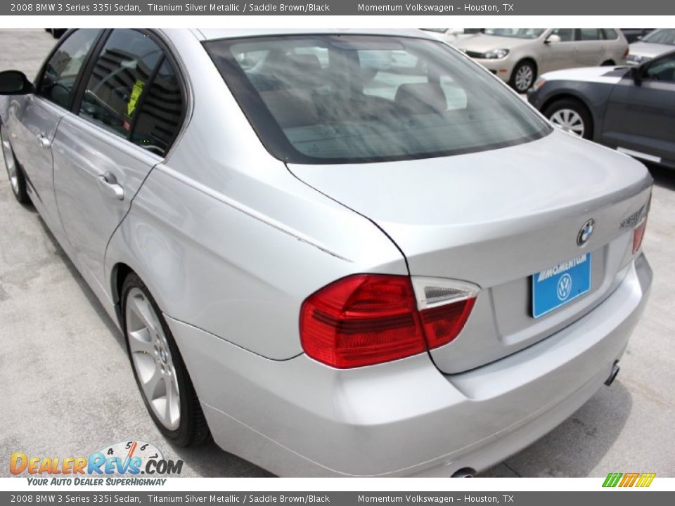 2008 BMW 3 Series 335i Sedan Titanium Silver Metallic / Saddle Brown/Black Photo #6