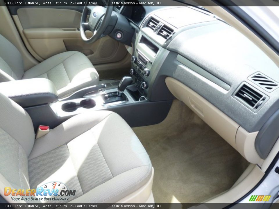 2012 Ford Fusion SE White Platinum Tri-Coat / Camel Photo #12