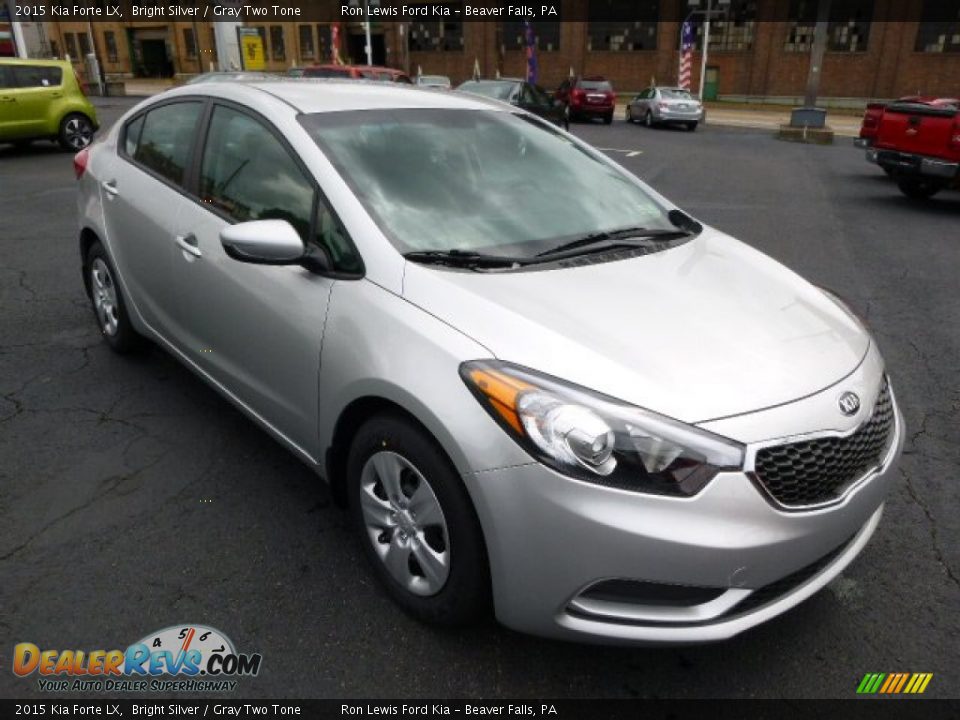 2015 Kia Forte LX Bright Silver / Gray Two Tone Photo #2
