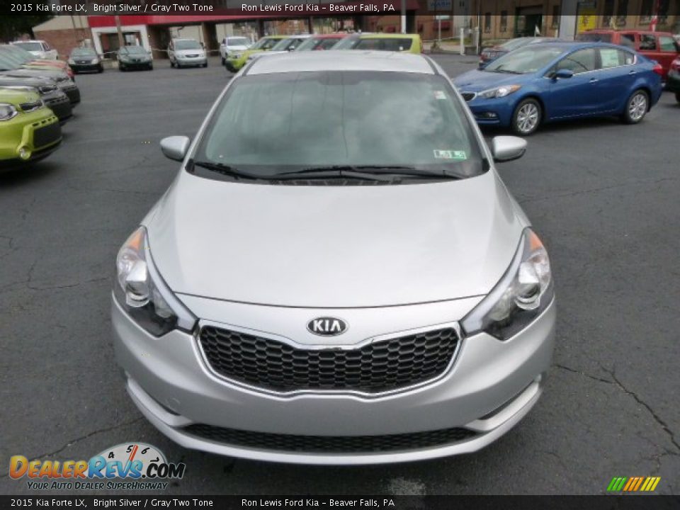 2015 Kia Forte LX Bright Silver / Gray Two Tone Photo #3