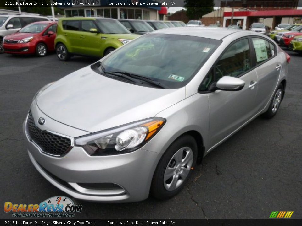 2015 Kia Forte LX Bright Silver / Gray Two Tone Photo #4