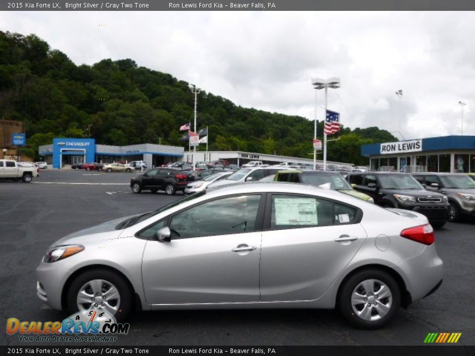 2015 Kia Forte LX Bright Silver / Gray Two Tone Photo #5