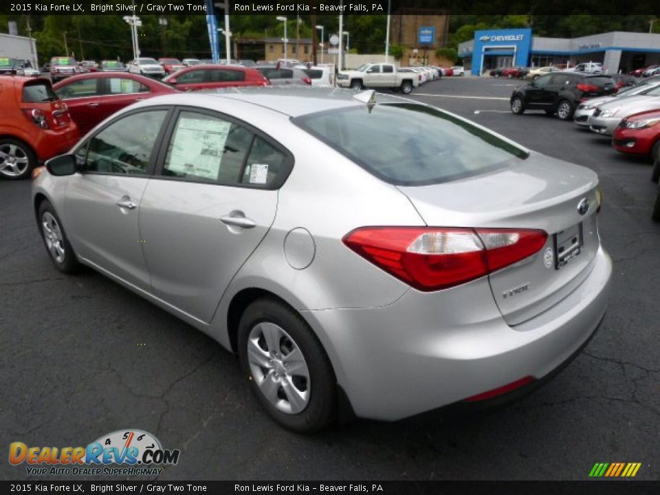2015 Kia Forte LX Bright Silver / Gray Two Tone Photo #6