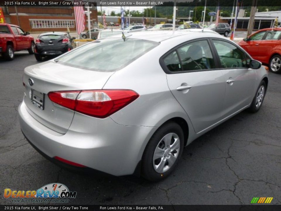 2015 Kia Forte LX Bright Silver / Gray Two Tone Photo #8