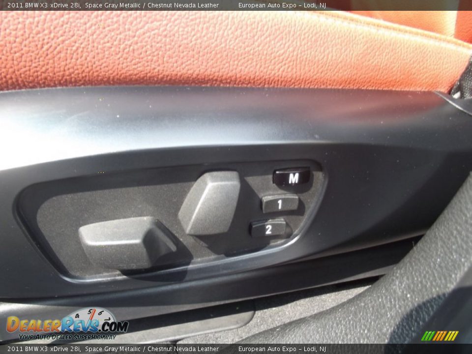 2011 BMW X3 xDrive 28i Space Gray Metallic / Chestnut Nevada Leather Photo #22