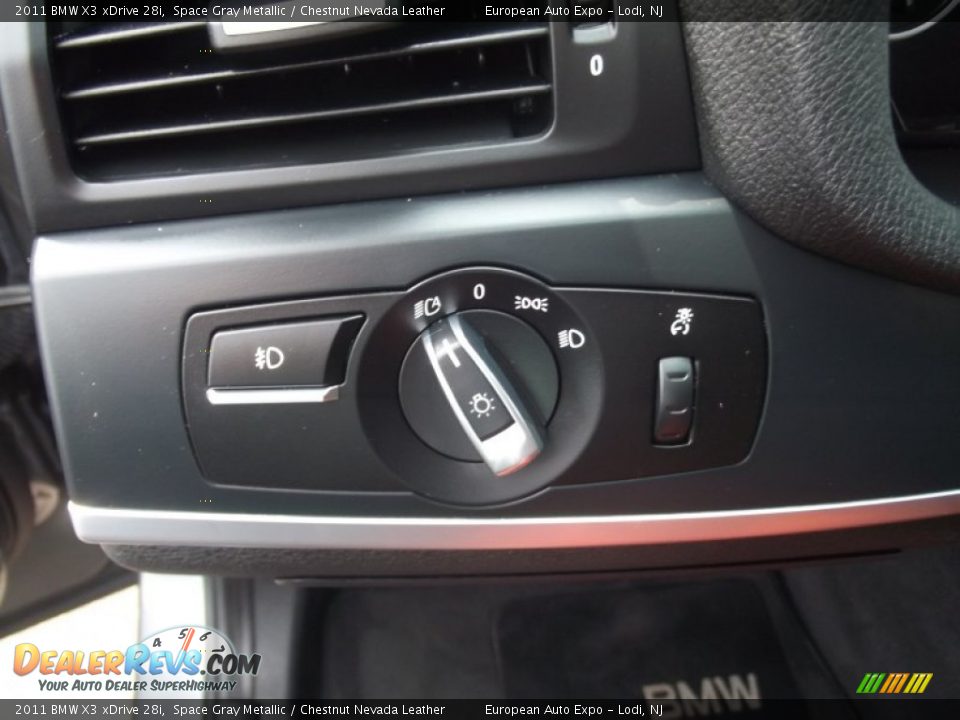2011 BMW X3 xDrive 28i Space Gray Metallic / Chestnut Nevada Leather Photo #23