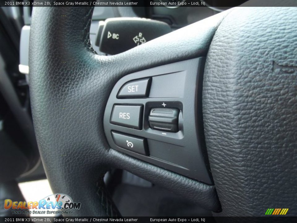2011 BMW X3 xDrive 28i Space Gray Metallic / Chestnut Nevada Leather Photo #26