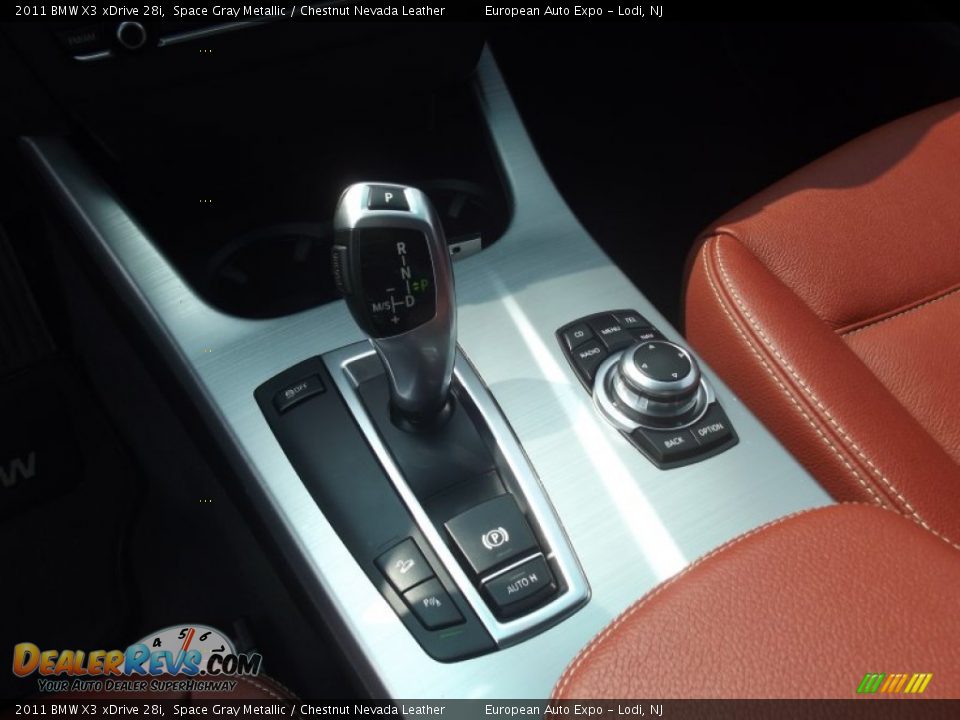 2011 BMW X3 xDrive 28i Space Gray Metallic / Chestnut Nevada Leather Photo #31