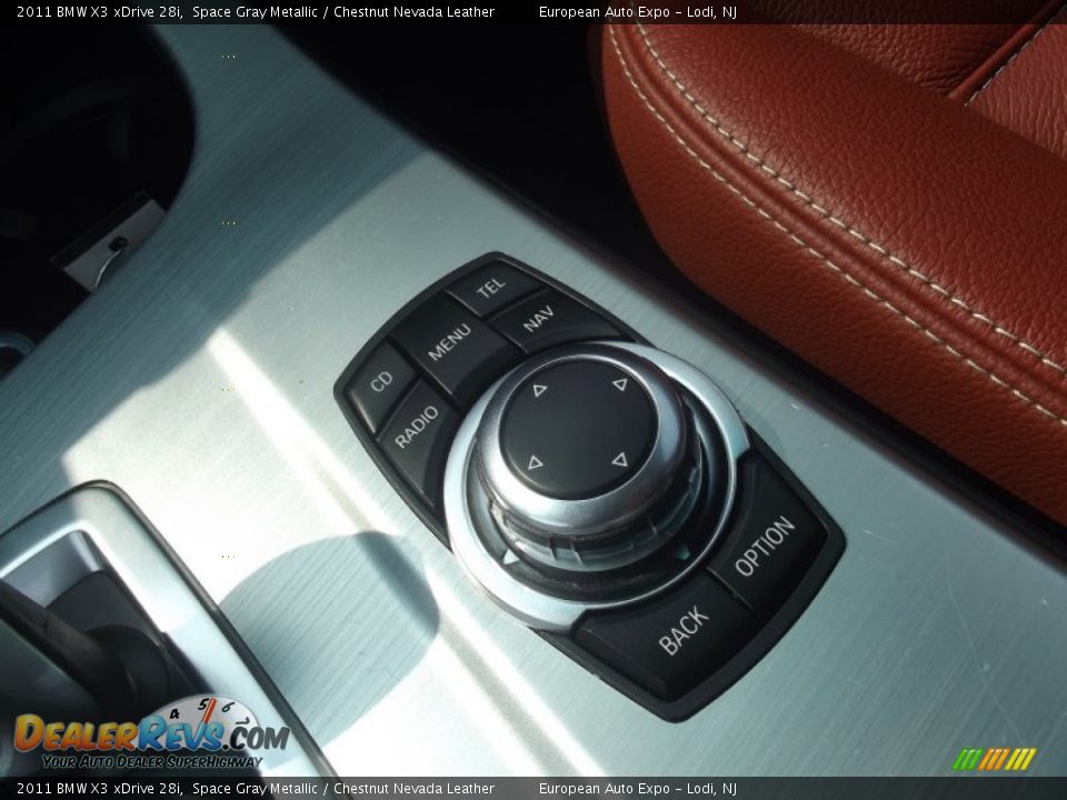 2011 BMW X3 xDrive 28i Space Gray Metallic / Chestnut Nevada Leather Photo #32