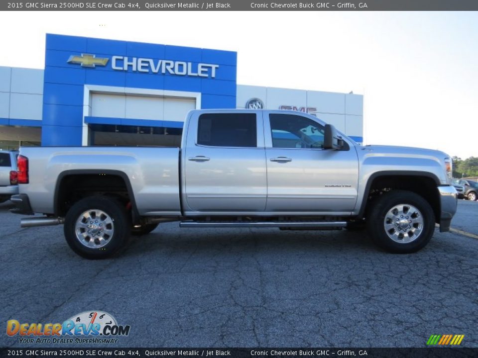 2015 GMC Sierra 2500HD SLE Crew Cab 4x4 Quicksilver Metallic / Jet Black Photo #8